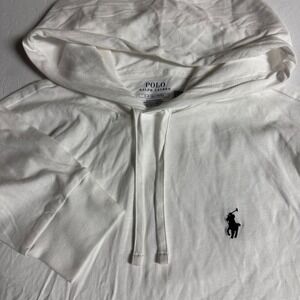 Polo Ralph‎ Lauren Mens White Long Sleeve Jersey Hoodie Casual Lightweight Top
